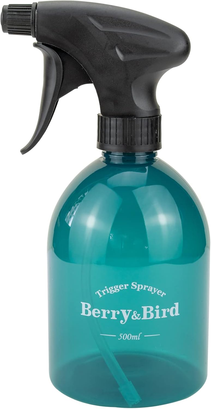 Berry&Bird Garden Plastic Spray Bottle, 0.13 Gal/16.9Oz Refillable Spray, Fine Mist Pattern for Patio, Home Balcony, Home Cleaning, Office Watering(500Ml, Dark Green) image number 1