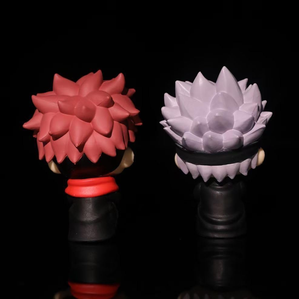 Handheld Jujutsu Kaisen Q Version Ltadori Yuji, Satoru Gojo Anime Peripheral Twisted Egg Car Doll Decoration (Q Version Itadori Yuji), JJ20231027 - Q Version Itadori Yuji image number 2