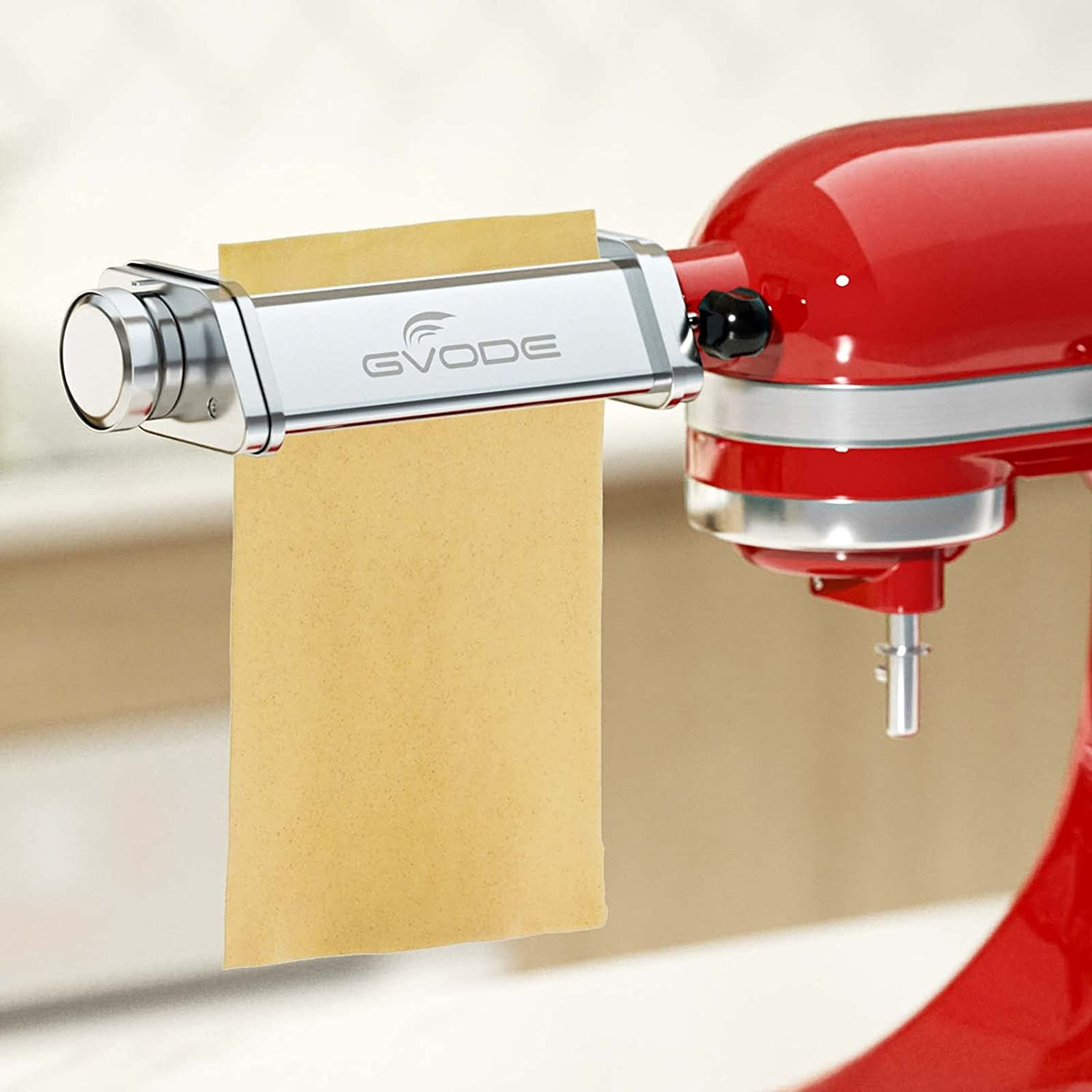 Pasta Attachment for Kitchenaid Stand Mixer Included Pasta Sheet Roller, Spaghetti Cutter and Fettuccine Cutter Pasta Maker Stainless Steel Accessories 3Pcs by Gvode image number 2