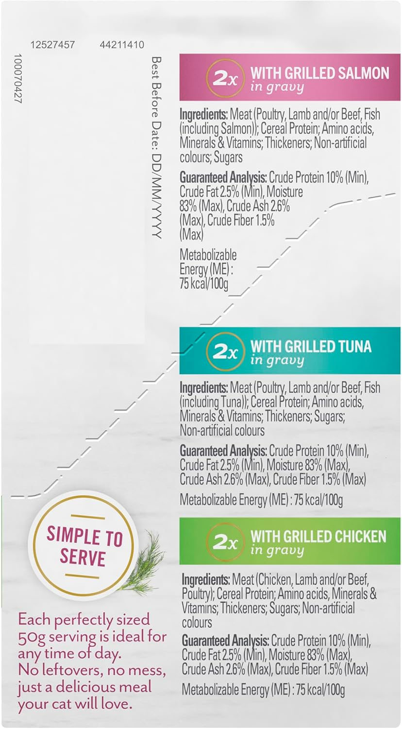 Fancy Feast Adult Petite Delights Salmon Tuna & Chicken Grilled Wet Cat Food 6X50G image number 6