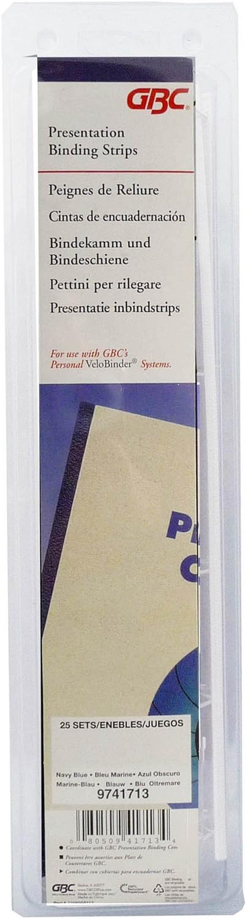 GBC QT9741639 Binding Strip, EVB 4 Prong White PK25