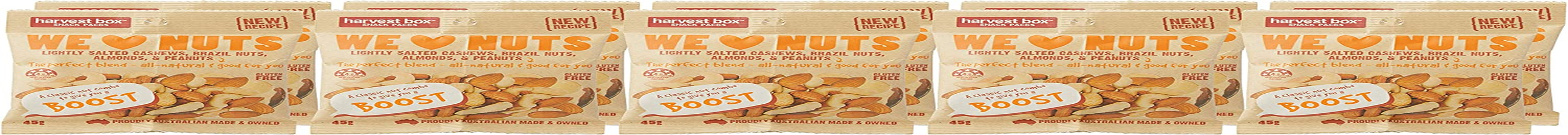 Harvest Box We Love Nuts Snack Pack, 10 X 45 Grams