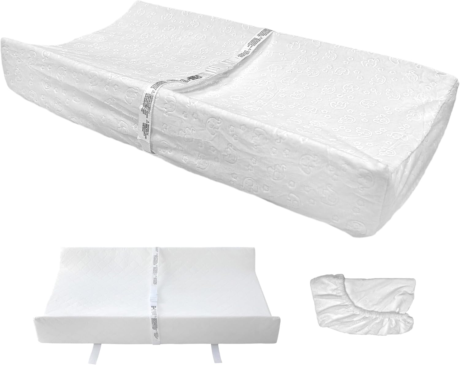 Fond + Found Changing Pad with Ultra Soft Plush Cover, Waterproof Contour Diaper Change Pads Mat for Dresser Top, with Baby Changing Pad Cover Waterproof Hypoallergenic Washable image number 2