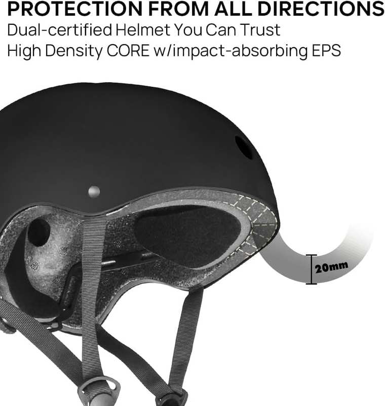 KIRLI Skateboard Helmet - Lightweight, Adjustable & Ventilated Helmet for Scooter, Roller Skate, Inline Skate image number 4