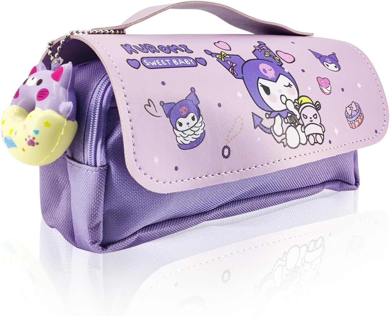 Heartquakes Cute Pencil Pouch Kawaii Big Pencil Case - Cute School Supplies for Girls - Holds up to 50 Pens image number 2