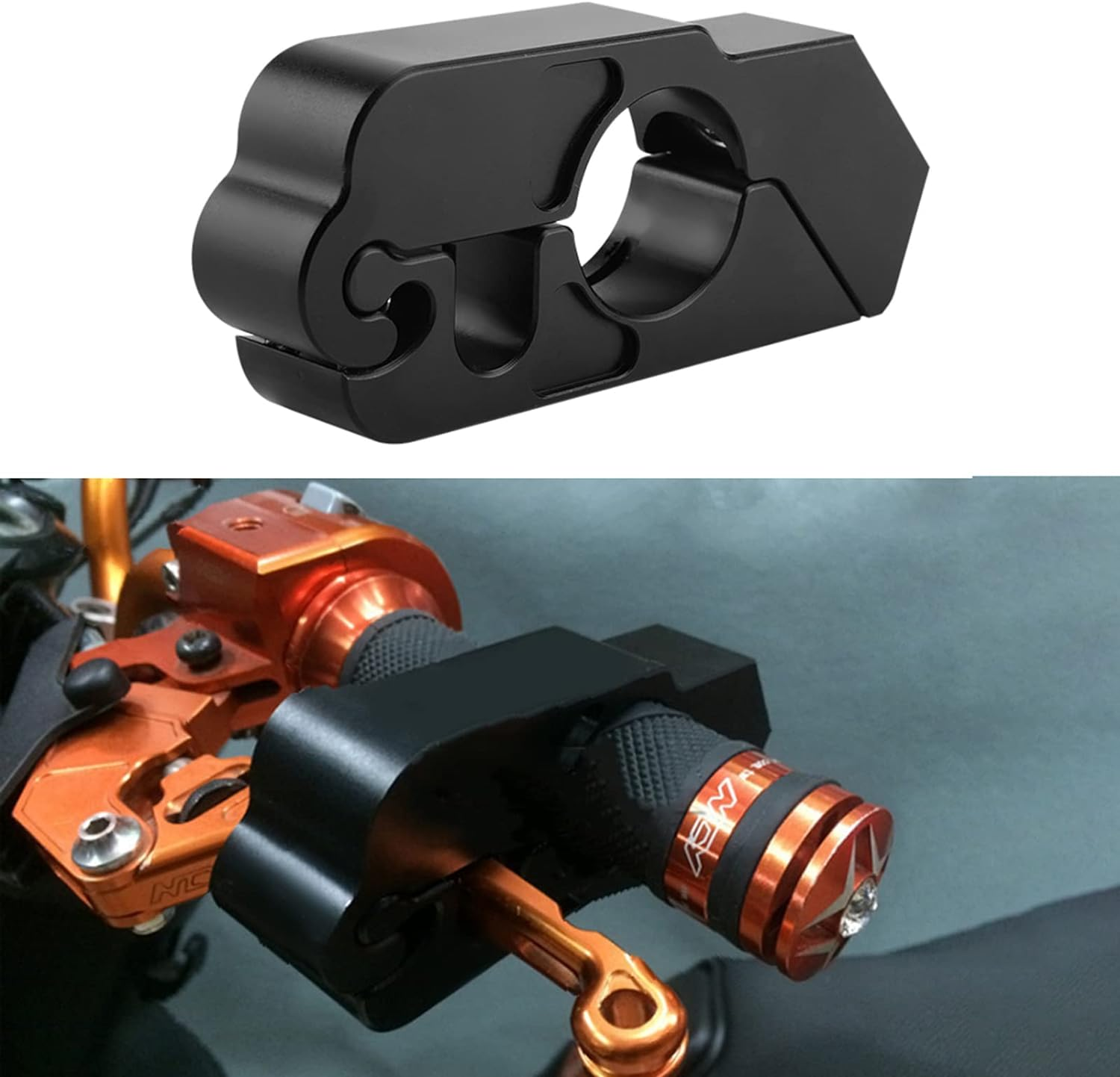 Brake Lever Lock, Rustproof Motorcycle Grip Lock Safety Lock for Motorbike for Electric Motor Car for Driving for Cycling (Black) image number 2