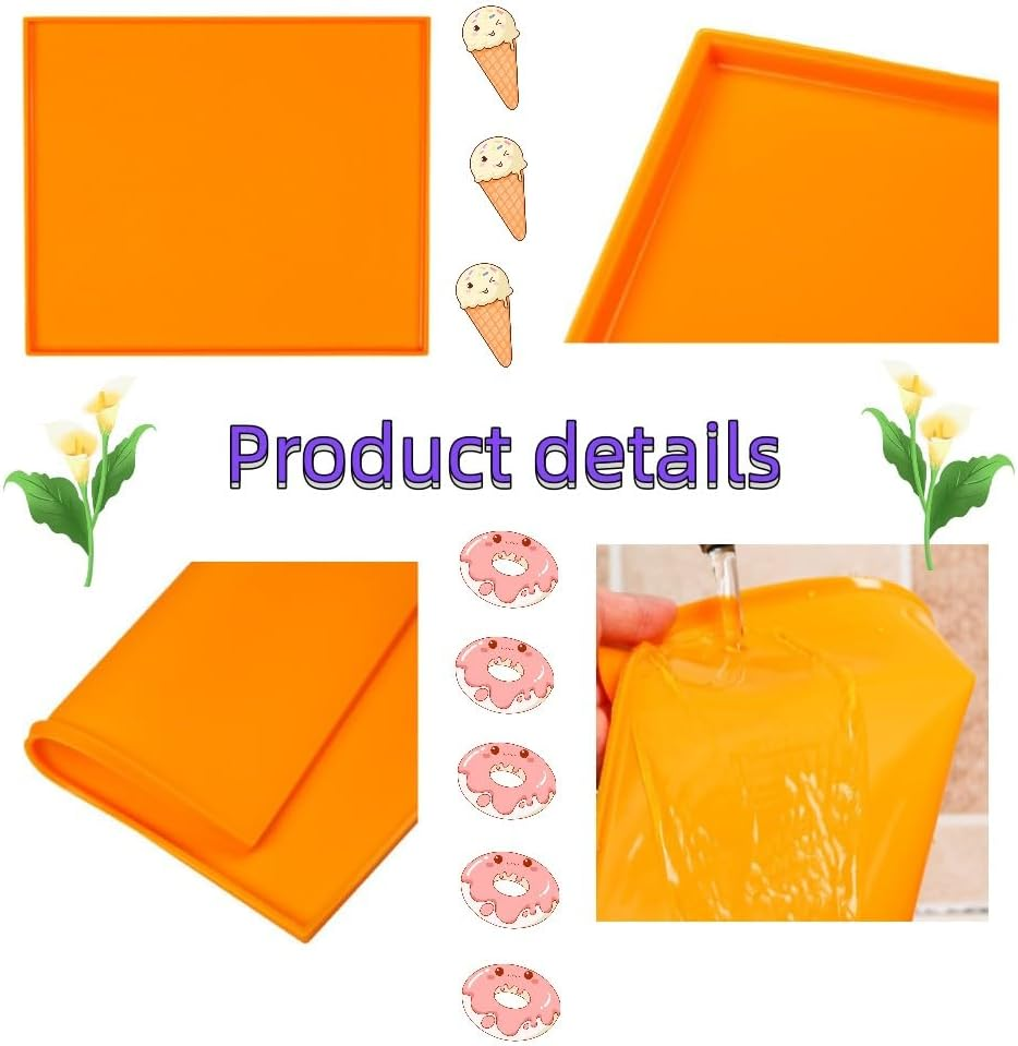 Silicone Dehydrator Sheets, 4Pcs Non-Stick Dehydrator Trays with Silicone Scraper1Pcs image number 2