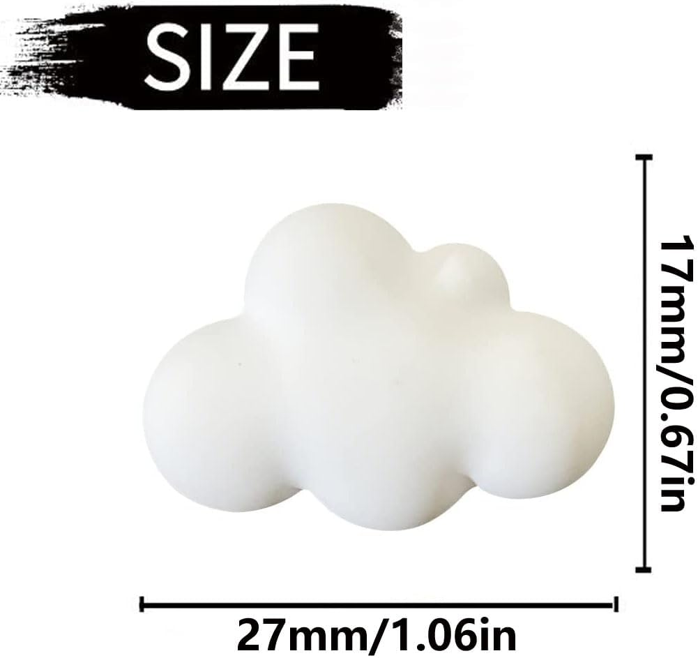 4 Pcs Cloud Air Vent Clips, Cute Cloud Car Unscented Air Fresheners Vents Clips Funny Car Diffuser Vent Clips Car Interior Decor Charm Cute Car Accessories Car Decoration image number 4