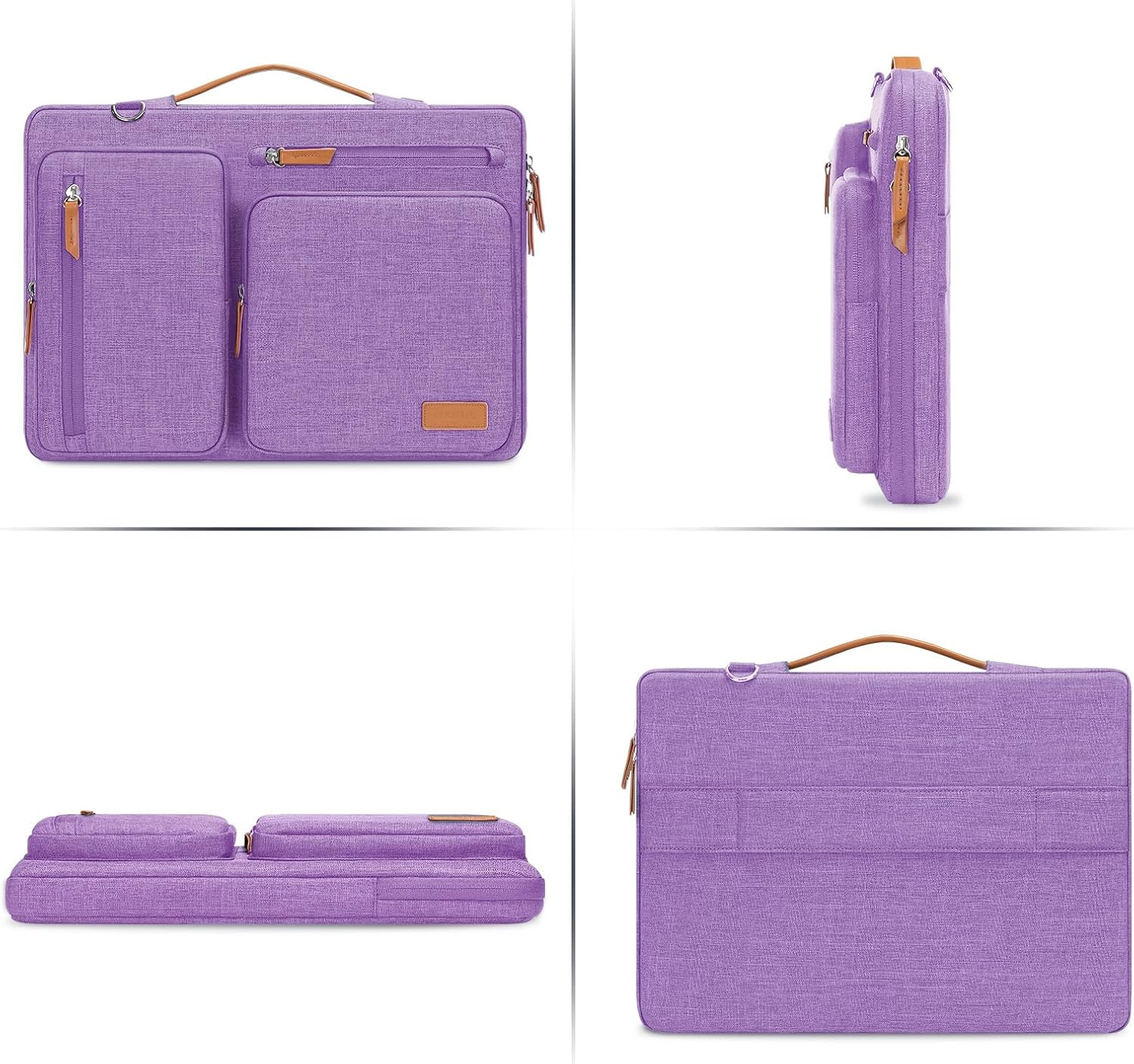 MOSISO 360 Protective Laptop Shoulder Bag, Computer Bag, Side Open Messenger with 4 Zipper Pockets&Handle image number 1