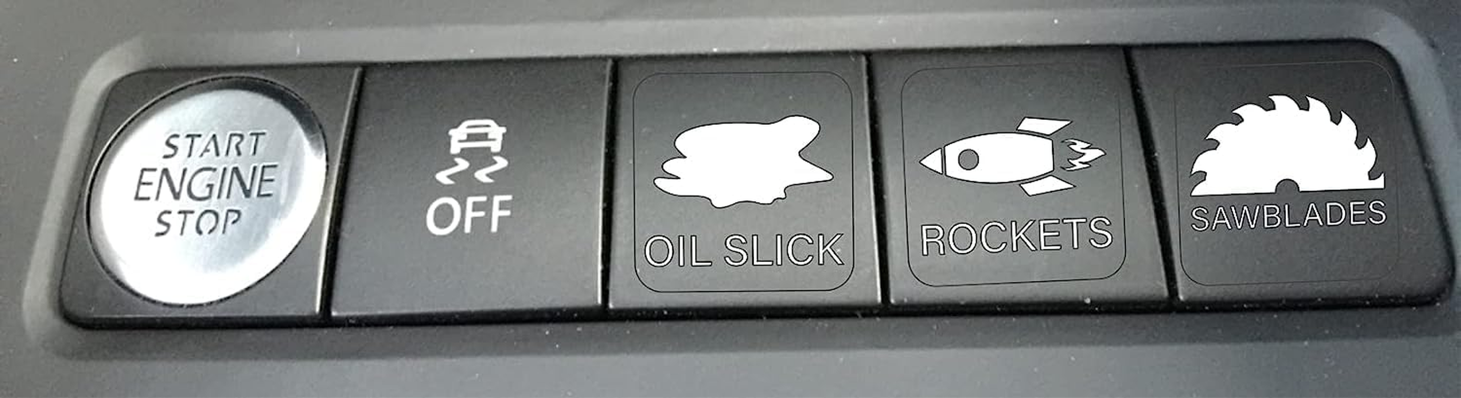 Novelty Stickers Car or Truck Unused Button, Car Decal Switch Label Sticker, Control Button Sticker, Car Interior Sticker and Sticker, Interior Dashboard Joystick Console Switch Decal image number 4