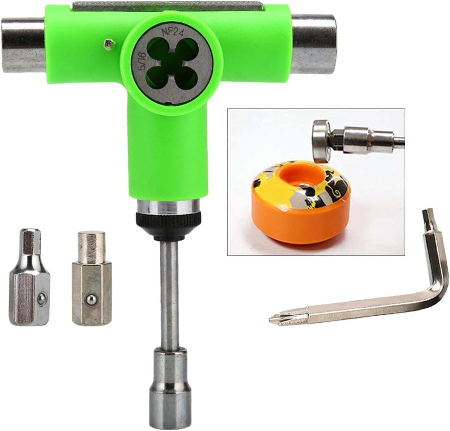 TENOL Portable Skateboard Accessory Set with Multi-Tool and Screwdriver image number 6