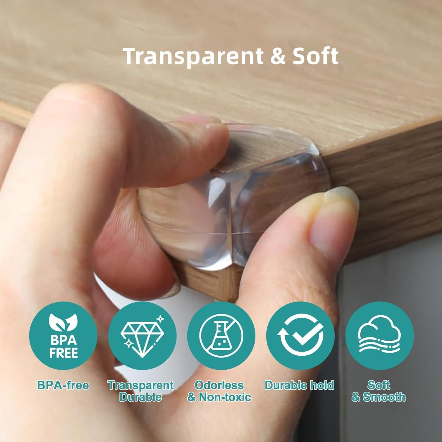 24 Pack Corner Protector for Baby, Clear Furniture Corner Guard,Edge Safety Bumpers for Table Edges and Sharp Corners ﻿ image number 2
