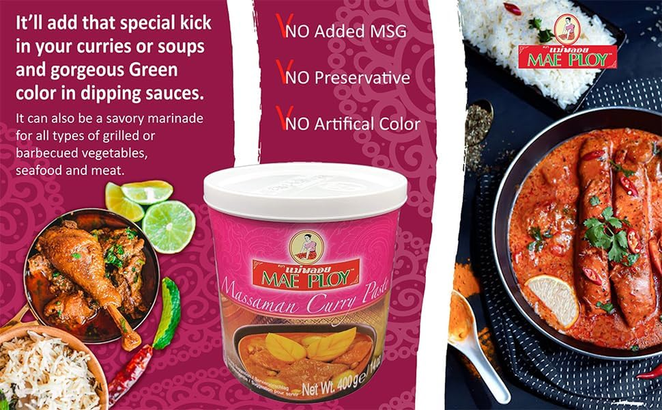 Mae Ploy Massaman Curry Paste, 400 G image number 1