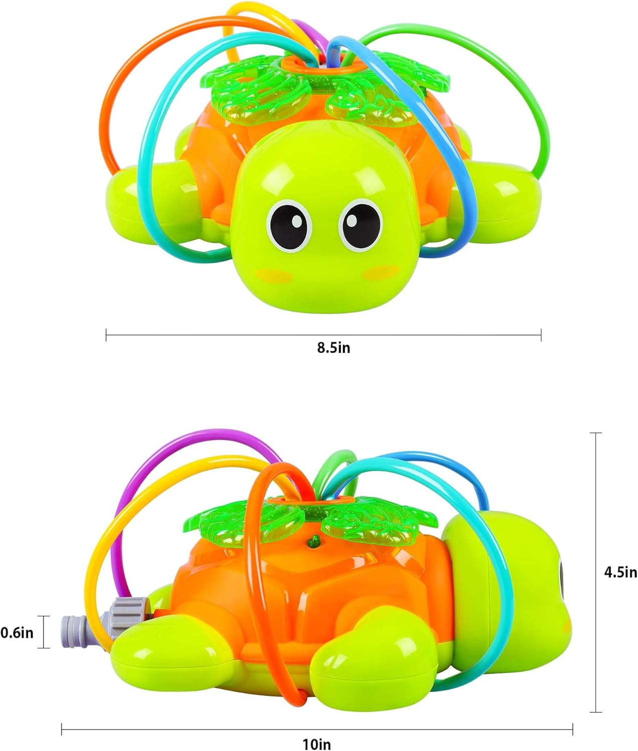 Outdoor Sprinkler for Kids - Backyard Rotating Turtle Sprinkler with Swing Tube - Splashing Toy for Summer - outside Garden Lawn Water Toys Gifts for 3 4 5 6 Boys and Girls image number 4
