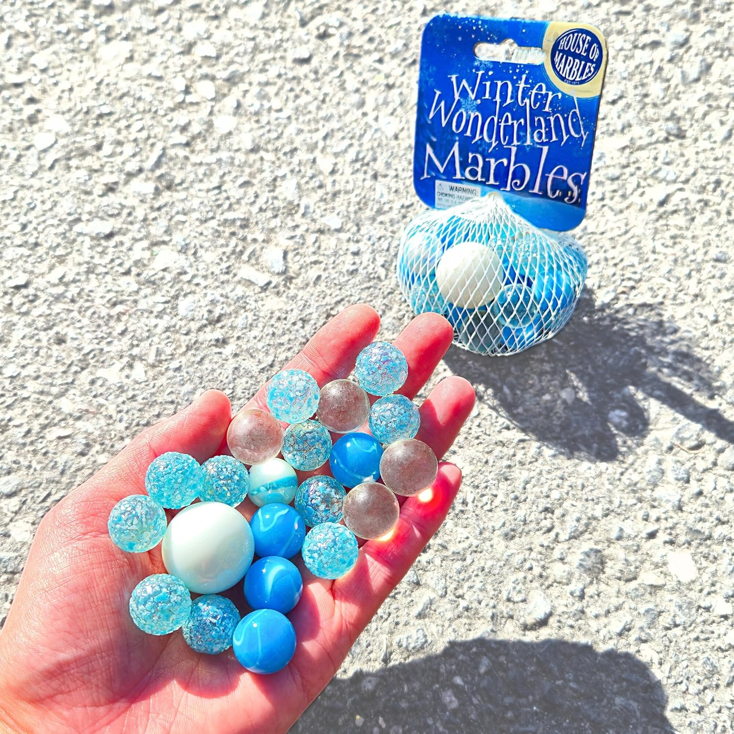 House of Marbles Winter Wonderland Net Bag of Marbles image number 3