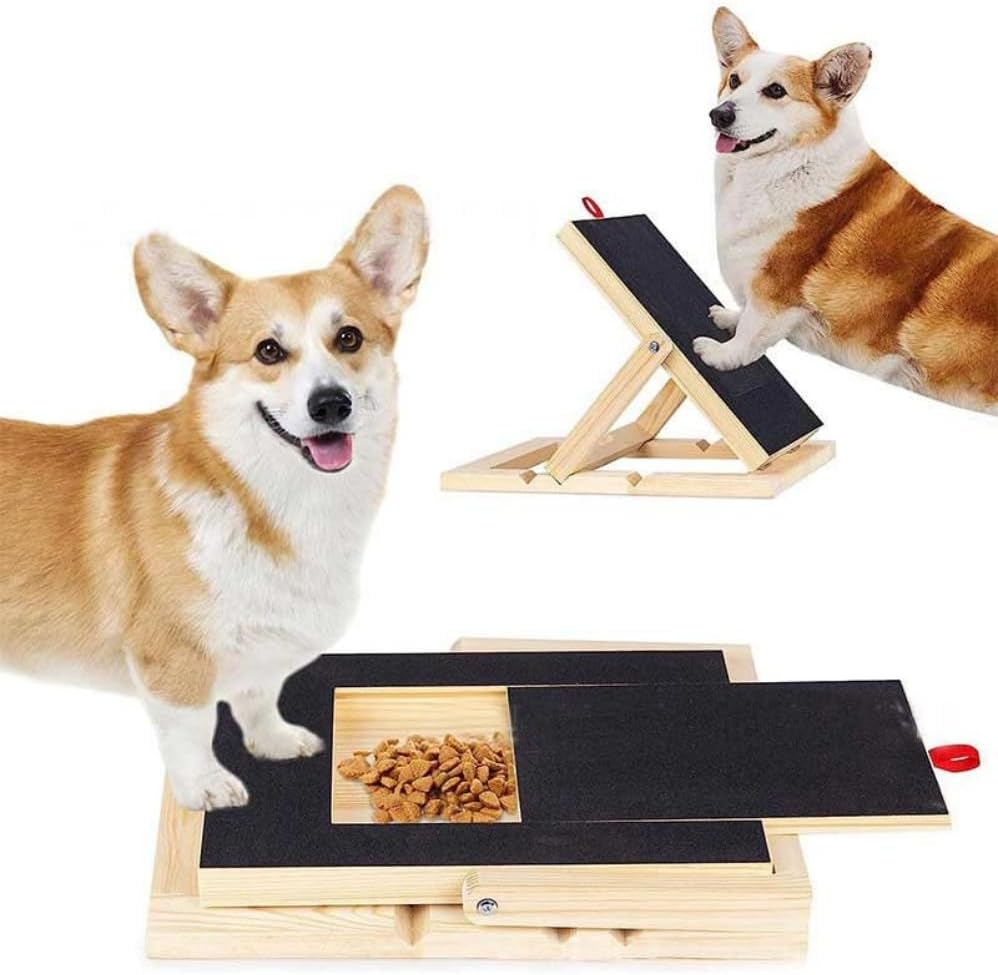 Wooden Dog Scratch Board,Safe & Stress-Free Dogs Nail File Board,Adjustable Angle,Durable Sandpaper Surface,Expandable Dog Snack Box,Easy Training Aid for Dogs,Great for Pets of All Ages image number 1