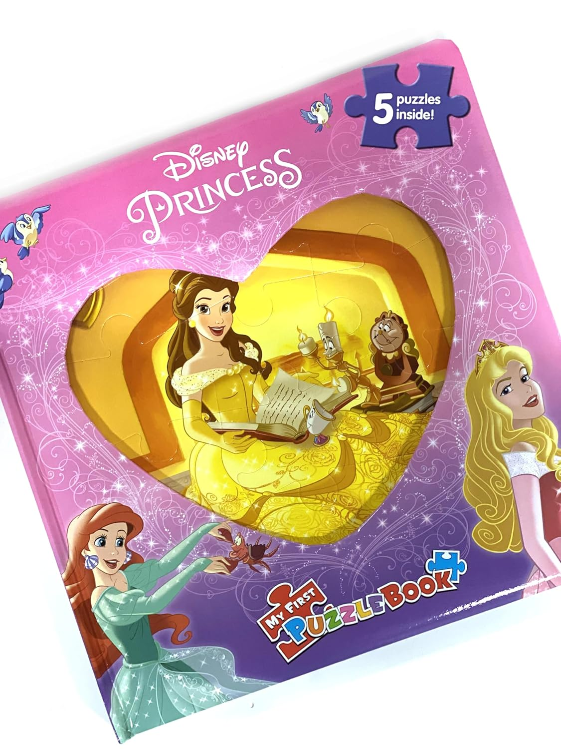 Disney Princess My First Puzzle Book - Jigsaw Puzzles for Kids, 10-Page Board Book, 5 Puzzles to Enjoy: Jigsaw Book for Kids Children Toddlers Ages 3+ image number 1