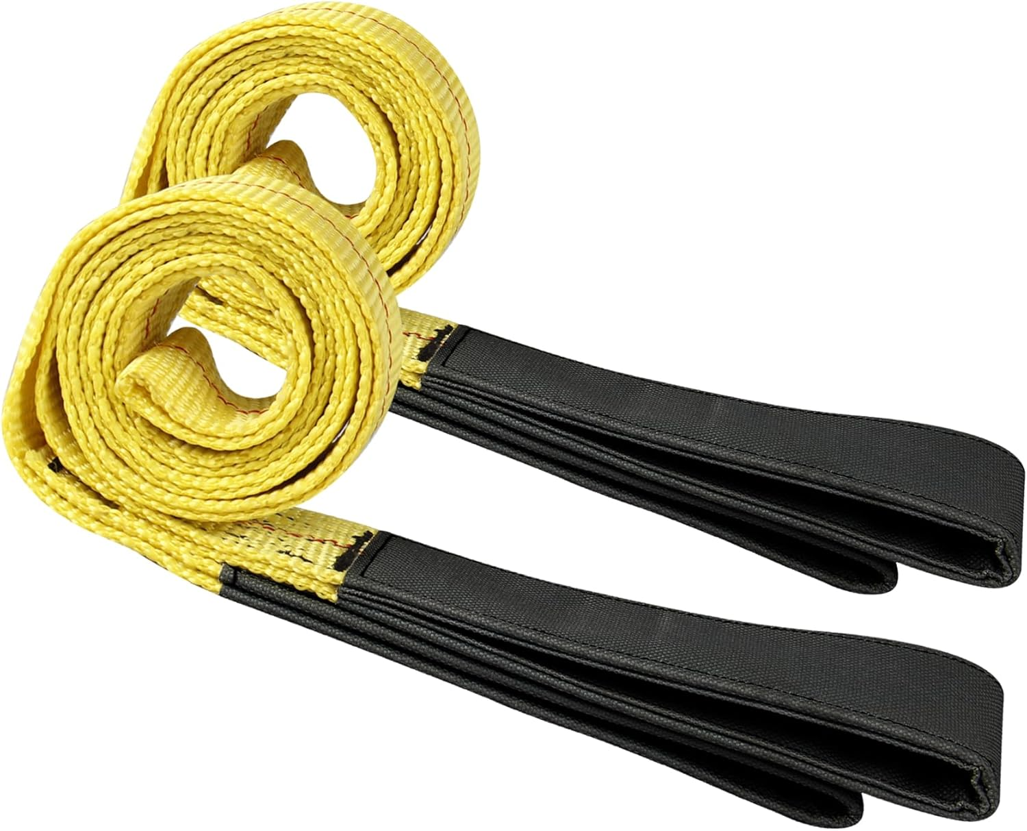 2 Pack 2" X 6 Ft Lifting Straps Heavy Duty Lift Sling Straps 3000 Lbs Load Capacity and 9000 Lbs Breaking Strength Flat Eye Web Sling