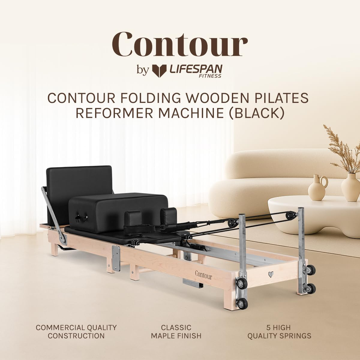 Lifespan Fitness Contour 2 Folding Wooden Pilates image number 4