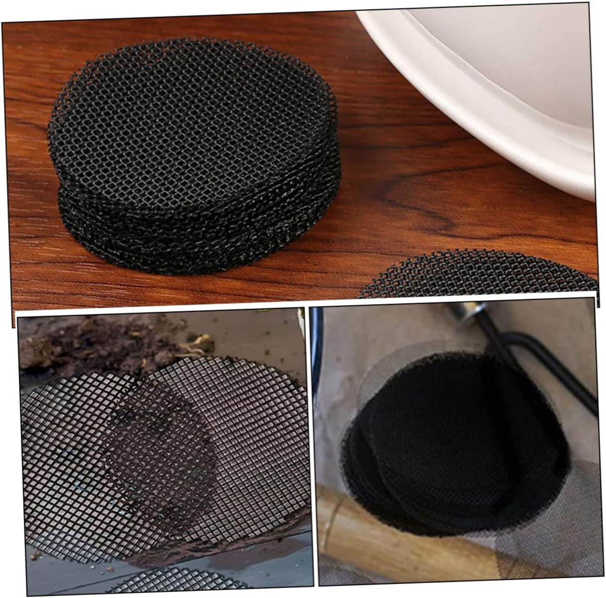 Sosoport 200Pcs round Flower Pot Mesh Pads Soil Loss Prevention for Plant Pot Drainage Breathable Gaskets for Healthy Growth for Gardening image number 2