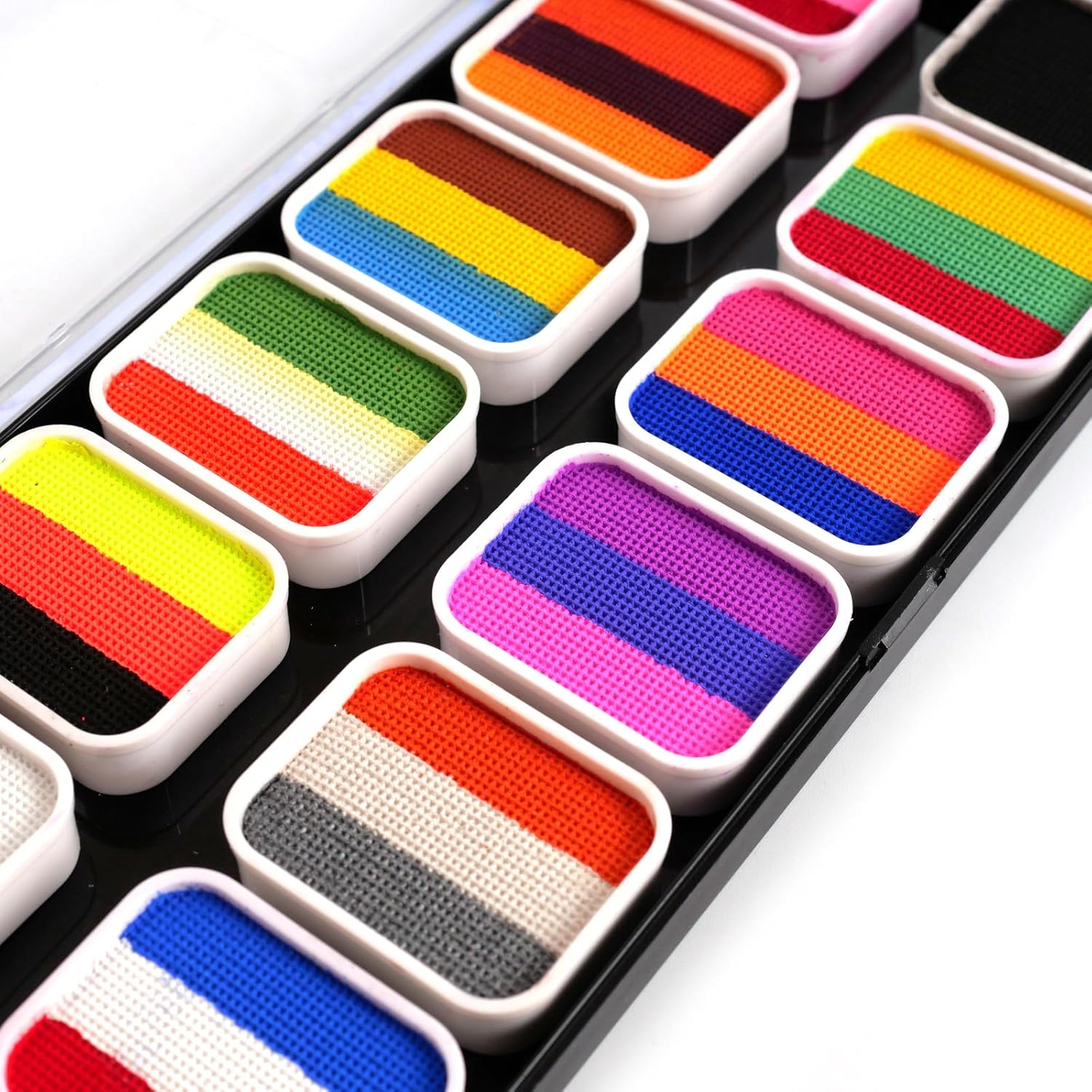 32 Colors Painting Kit Face Paints Washable Body Paint with 2 Brushes Art Makeup Palette