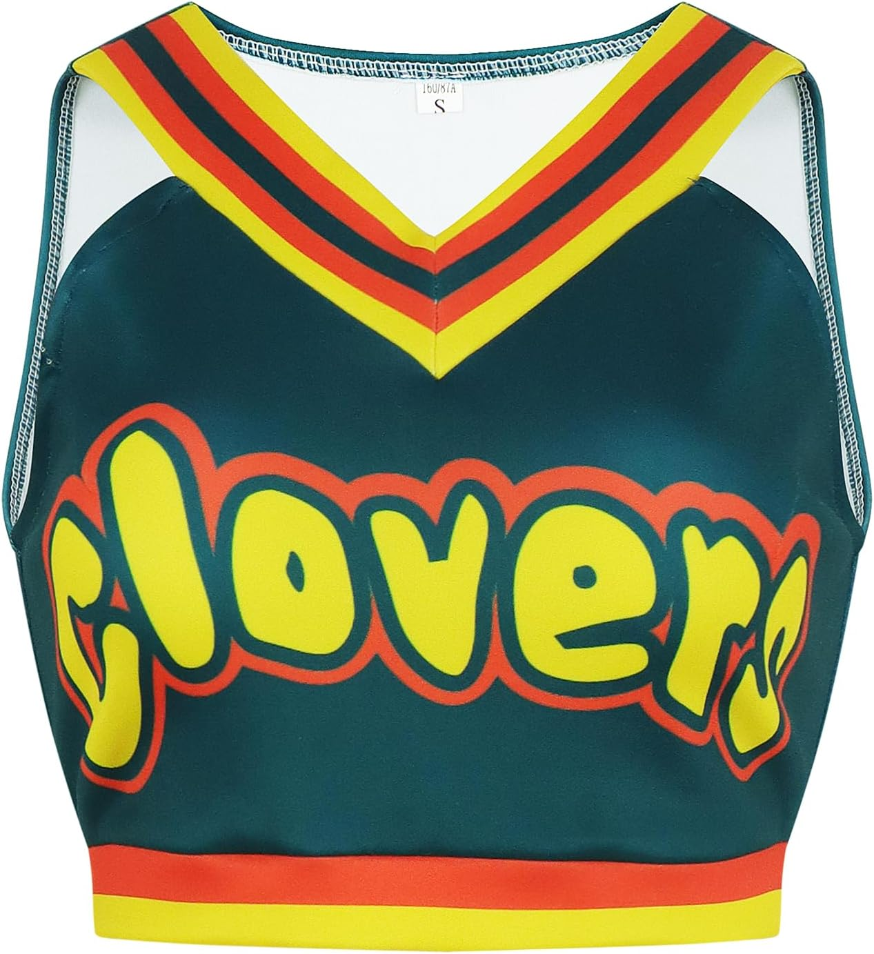 Cheerleader Costume for Women Crop Top Skirt Set Clovers Cheerleading Costume Halloween Cosplay Outfits Uniform image number 4