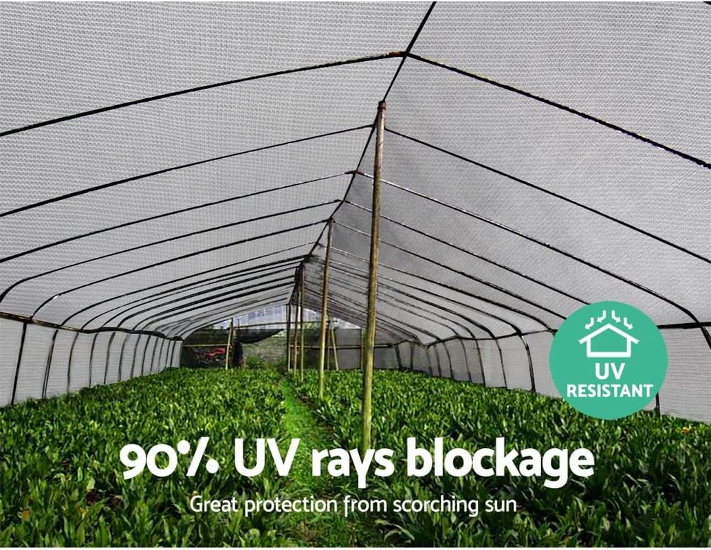 Instahut Shade Cloth 3.66 X 30M Sunshade Sail Shadecloth Block Outdoor Marquee Canopy Shelter Cover for Beach Pool Car Patio Backyard Lawn Garden Carport Fence Greenhouse White image number 3