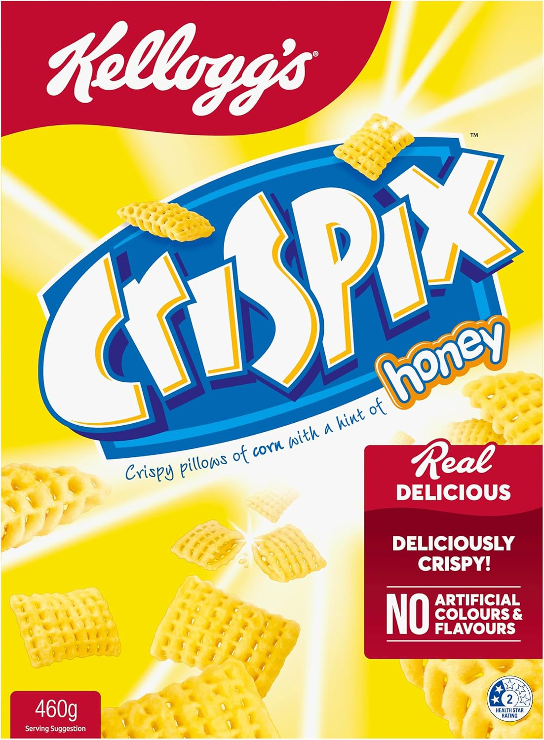 Kellogg'S Crispix Honey Pillows Breakfast Cereal, 460G image number 4