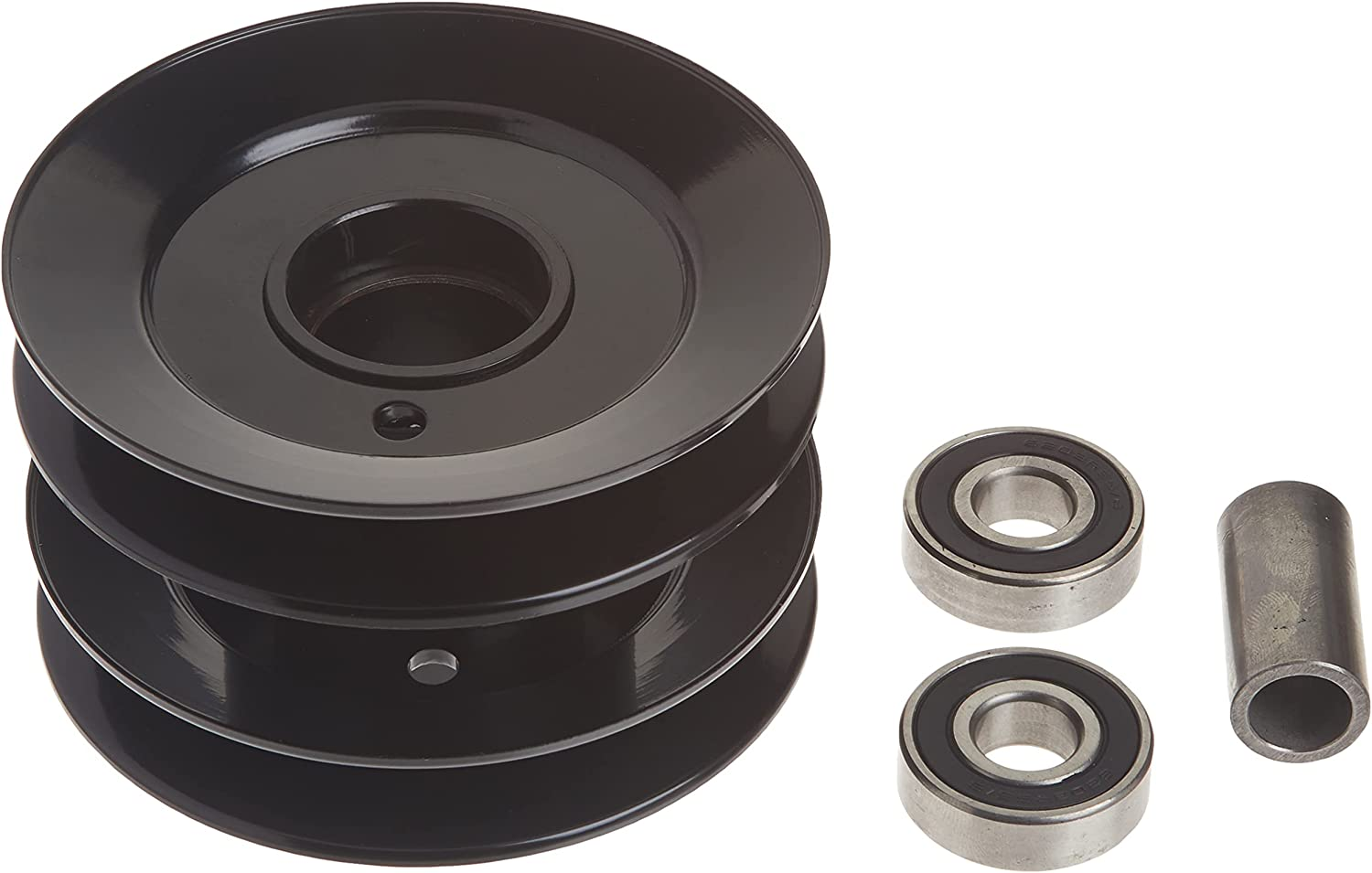 Oregon 44-103 Double Pulley Assembly with Bearings, Grey/Black