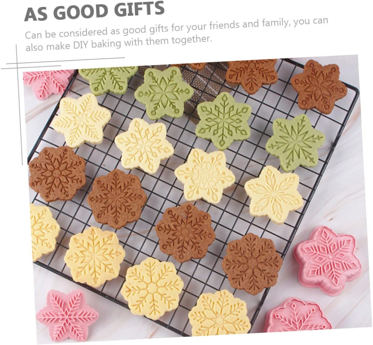 18Pcs Snowflake Cookie Cutter Xmas Cookie Mold Material Baking Mold for Christmas Baking Supplies Home Decor image number 1