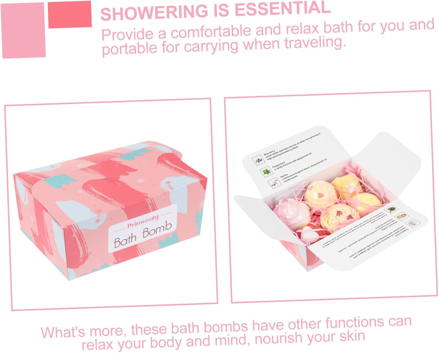 6Pcs Creative Cake Shape Relaxing Spa Bath Balls for Adults Soothes Skin and Relieves Fatigue image number 2