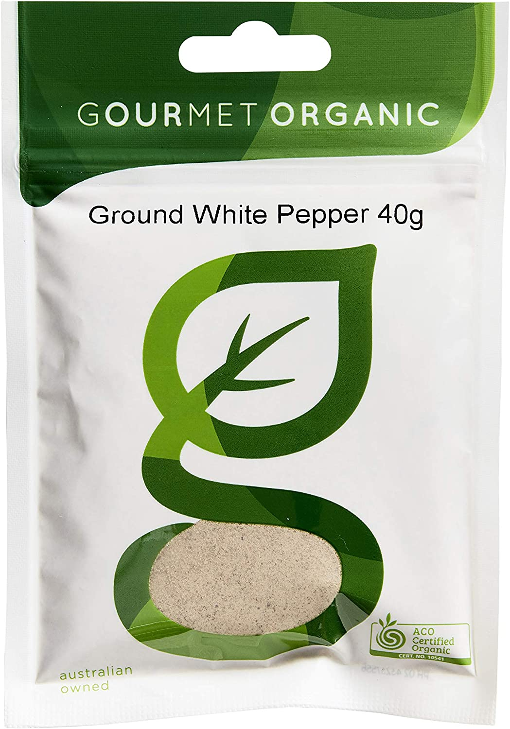 Gourmet Organic Herbs Ground White Pepper 40 G