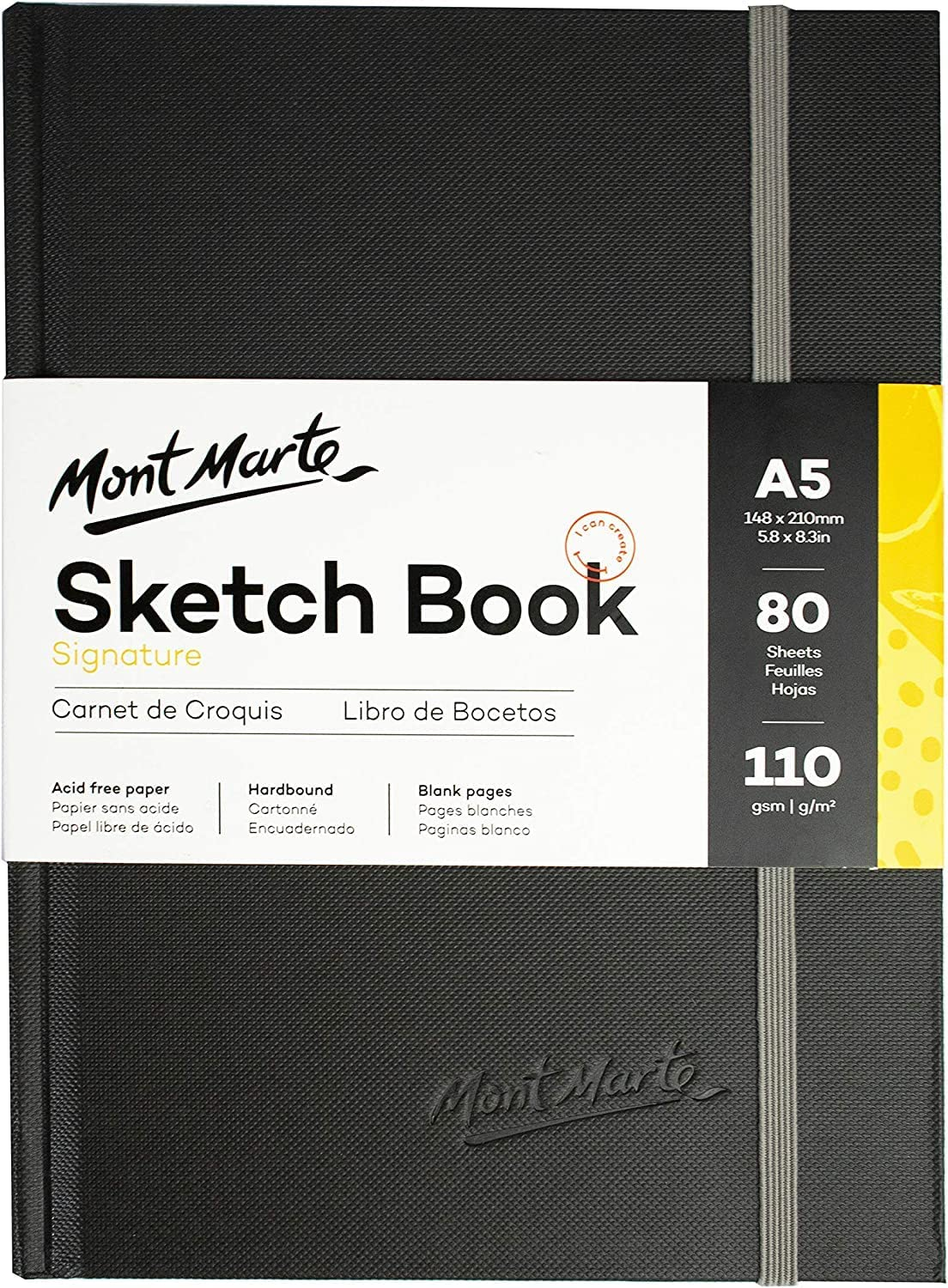 Mont Marte Signature 110Gsm Hardbound Sketch Book, A5 Size image number 3
