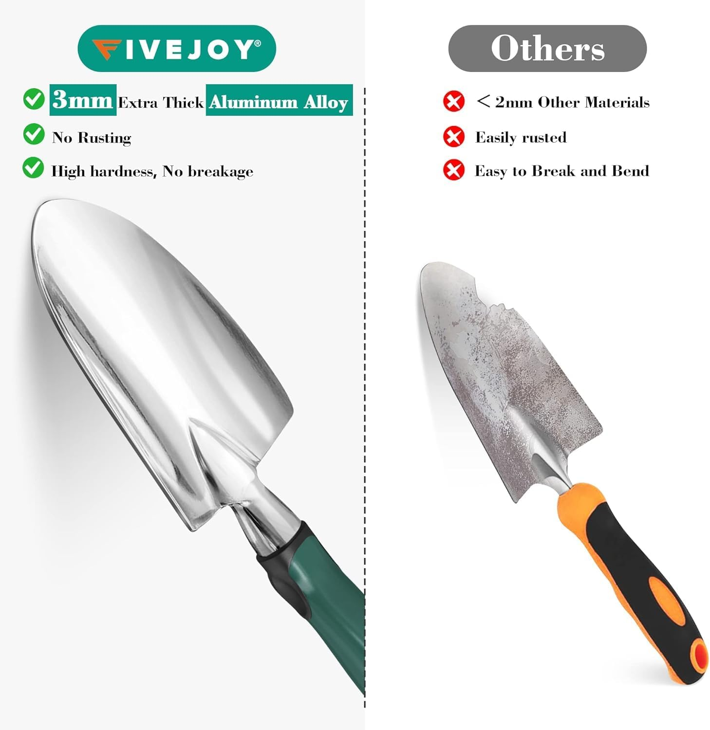 Garden Tool Set, 11 Piece Aluminum Alloy Hand Tool Starter Kit with Garden Bag, Outdoor Tool, Heavy Duty Gardening Work Set with Ergonomic Handle, Gardening Tools image number 1