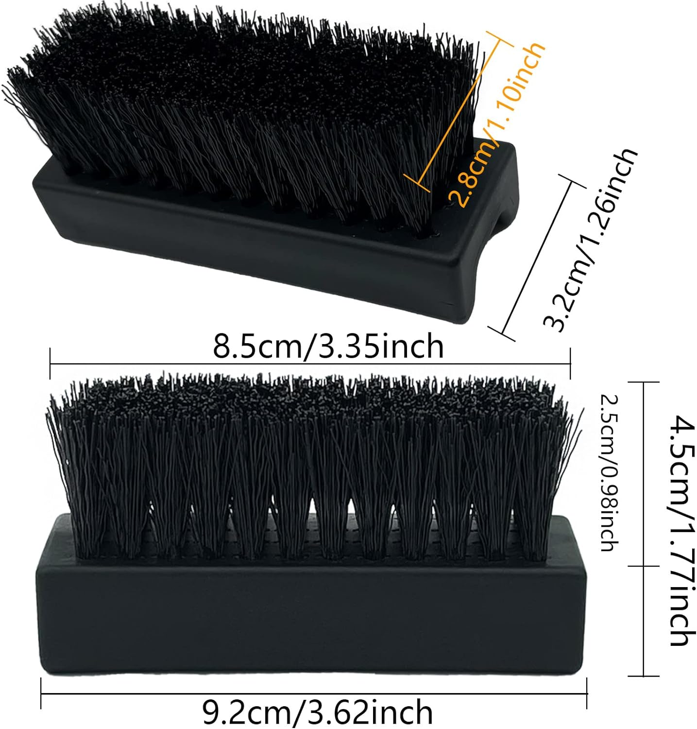Hand Nail Brush Scrub Cleaning Brushes, 1 Stiff Bristles Heavy Duty Scrubbing Brushes for Tough Grimes, 1 Super Soft Bristles Clean Brushes for Women Child Fingers Fingernails Foot, 2 Pack image number 5