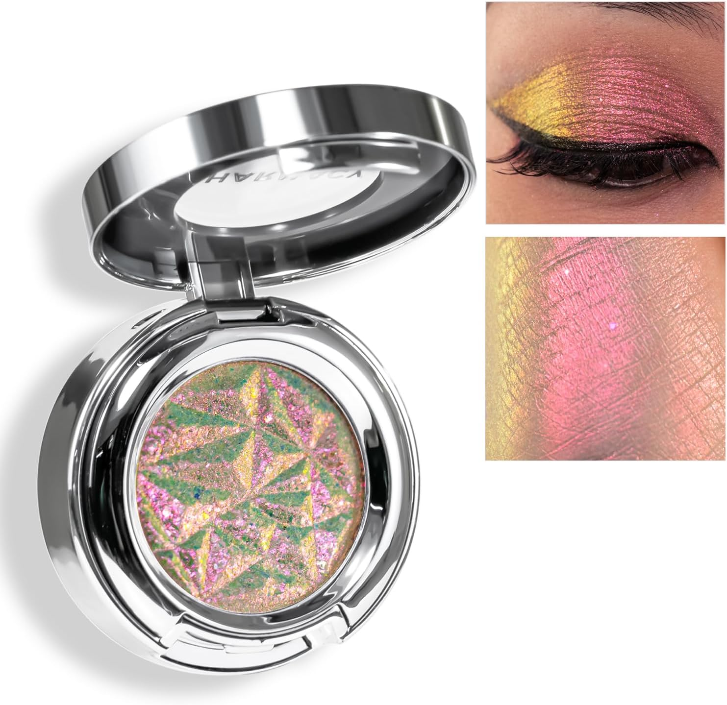 CHARMACY Multichrome Eyeshadow, Insane Shifters Chameleon Eyeshadow, Creates High-Impact, Glitter Metallic Eye Looks, 100% Vegan and Cruelty Free, 1.9G (#809) image number 4
