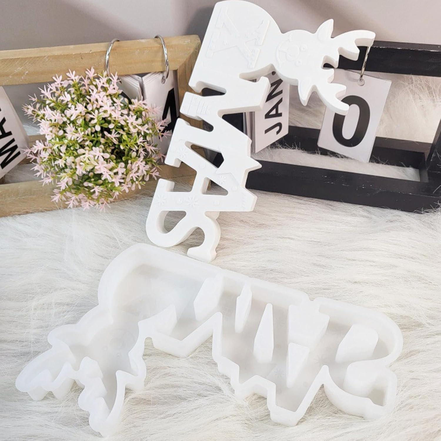 Christmas Deer Silicone Mold, Silicone Christmas Elk Soap Casting Mold, Holiday Baking Supplies, Nonstick Reusable Candy Mold for Chocolate, Candy, Soy Wax Candle image number 3