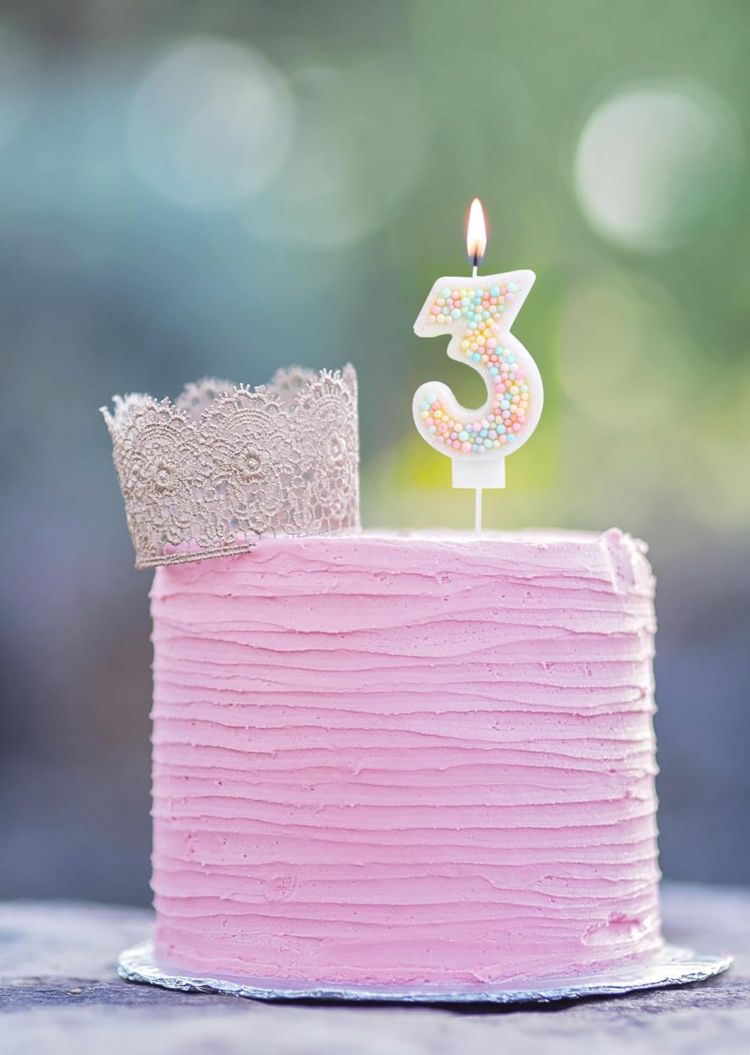 Number 3 Candles for Birthday Cakes, Sweet Theme 3 Birthday Candle Macaron Glitter 3 Candle Birthday Girl Women 3Rd Birthday Wedding Anniversary Party Cake Decoration image number 6