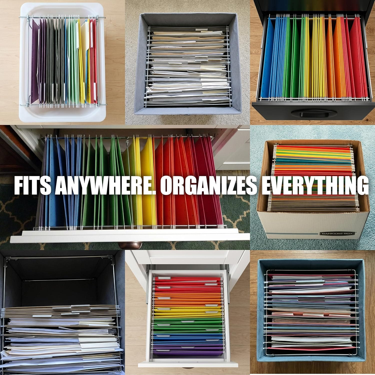 Officemate Plastic Hanging File Folder Frame, 18 Inch, Letter and Legal Size. 1 Set (91961) image number 6