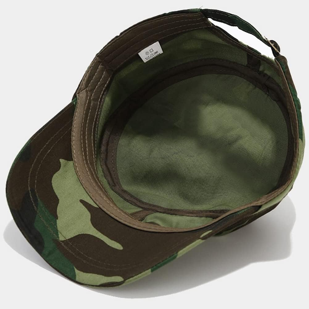 XYIYI Unisex Cotton Basic Cadet Army Cap Everyday Military Style Hat - Camo1 image number 5