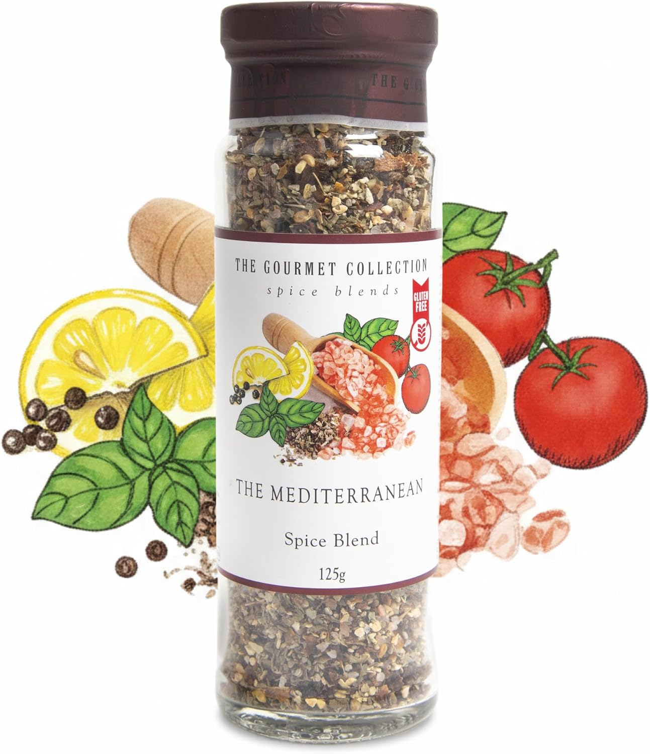 The Gourmet Collection Mediterranean Spice Blend, 125G &ndash; Gourmet Seasoning for Meats & Vegetables, Flavoured Spice Mix, Gluten Free, No Artificial Flavours or Colours, Cooking Spices image number 1