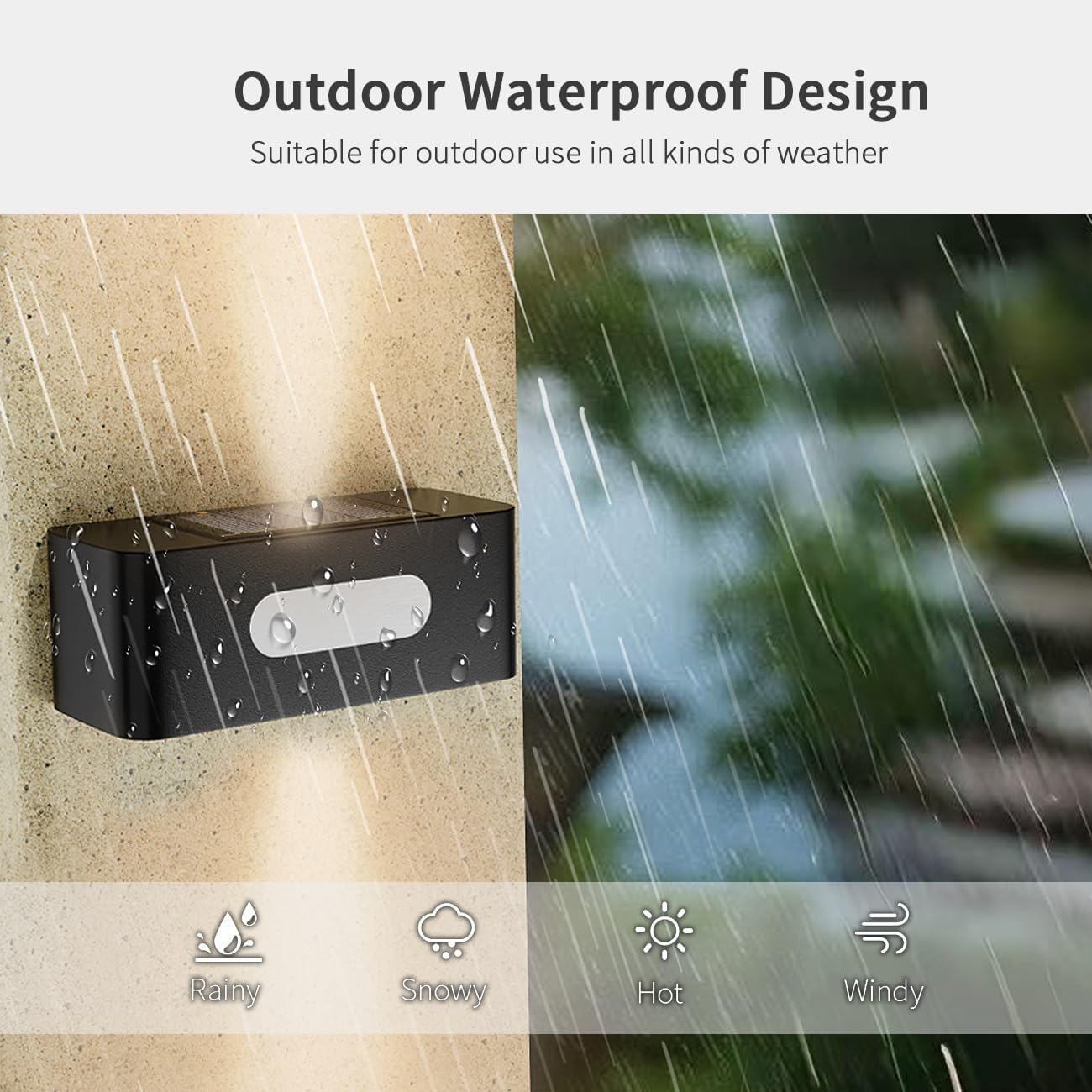 Outdoor Solar Light Wall Small Lights 8 Pcs Auto Sensor Wireless Waterproof Lamp for for Steps Yard Porch Landscape Lighting (Warm Light) image number 1