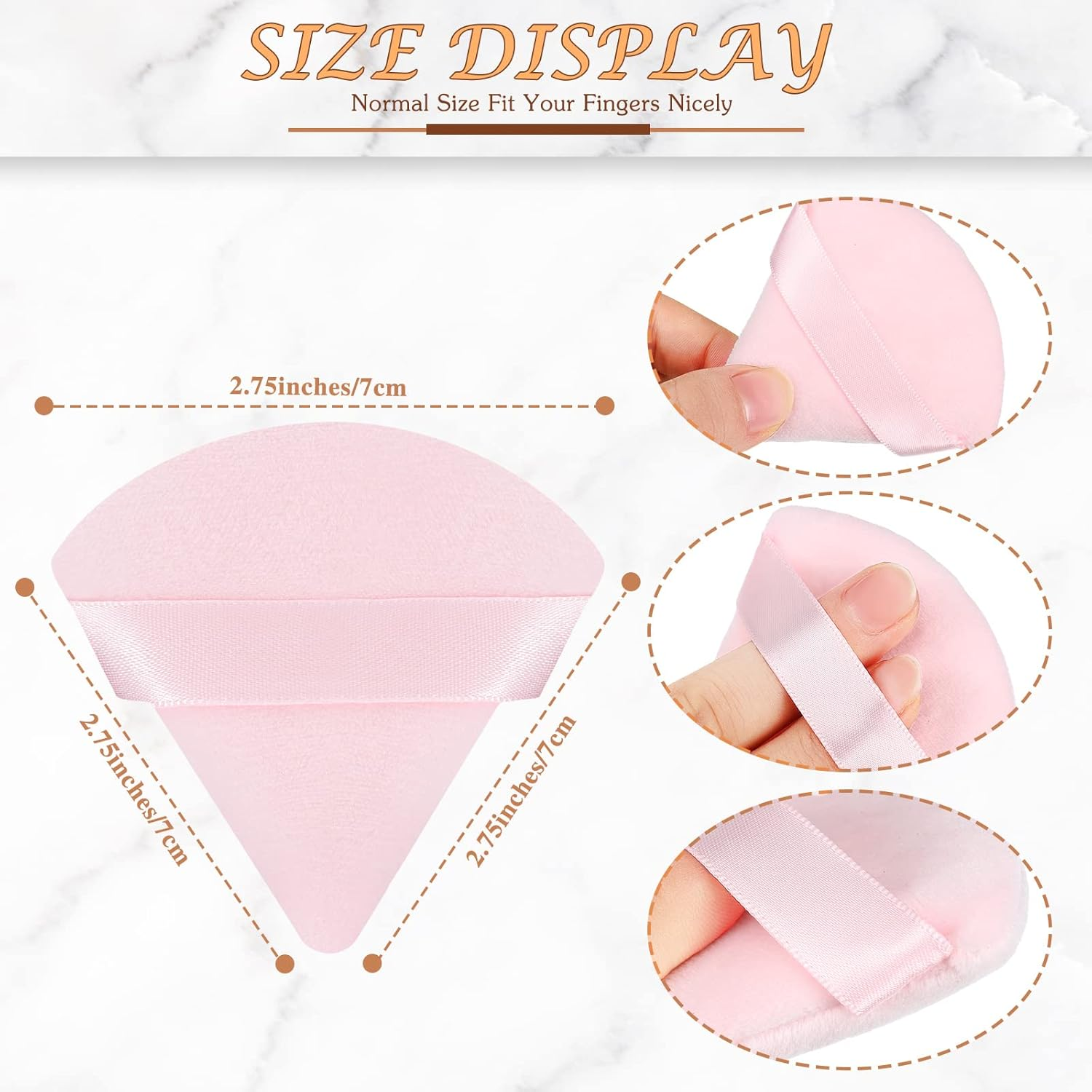 Suclain 48 Pcs Velour Triangle Powder Puff Soft Velour Makeup Puff for Face Powder Makeup Triangle Sponges for Wet and Dry Cosmetic Foundation Loose Mineral Body Tool(Bright Color) image number 2