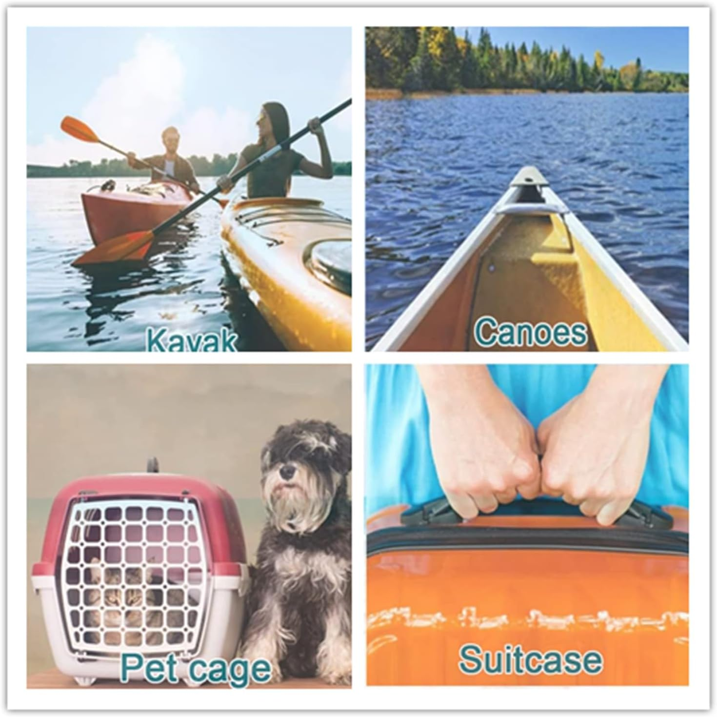 Kayak Handles，4 Pcs Canoe Handle Boat Carry Handle Replacement Kit for Kayaks Luggage Suitcase image number 4