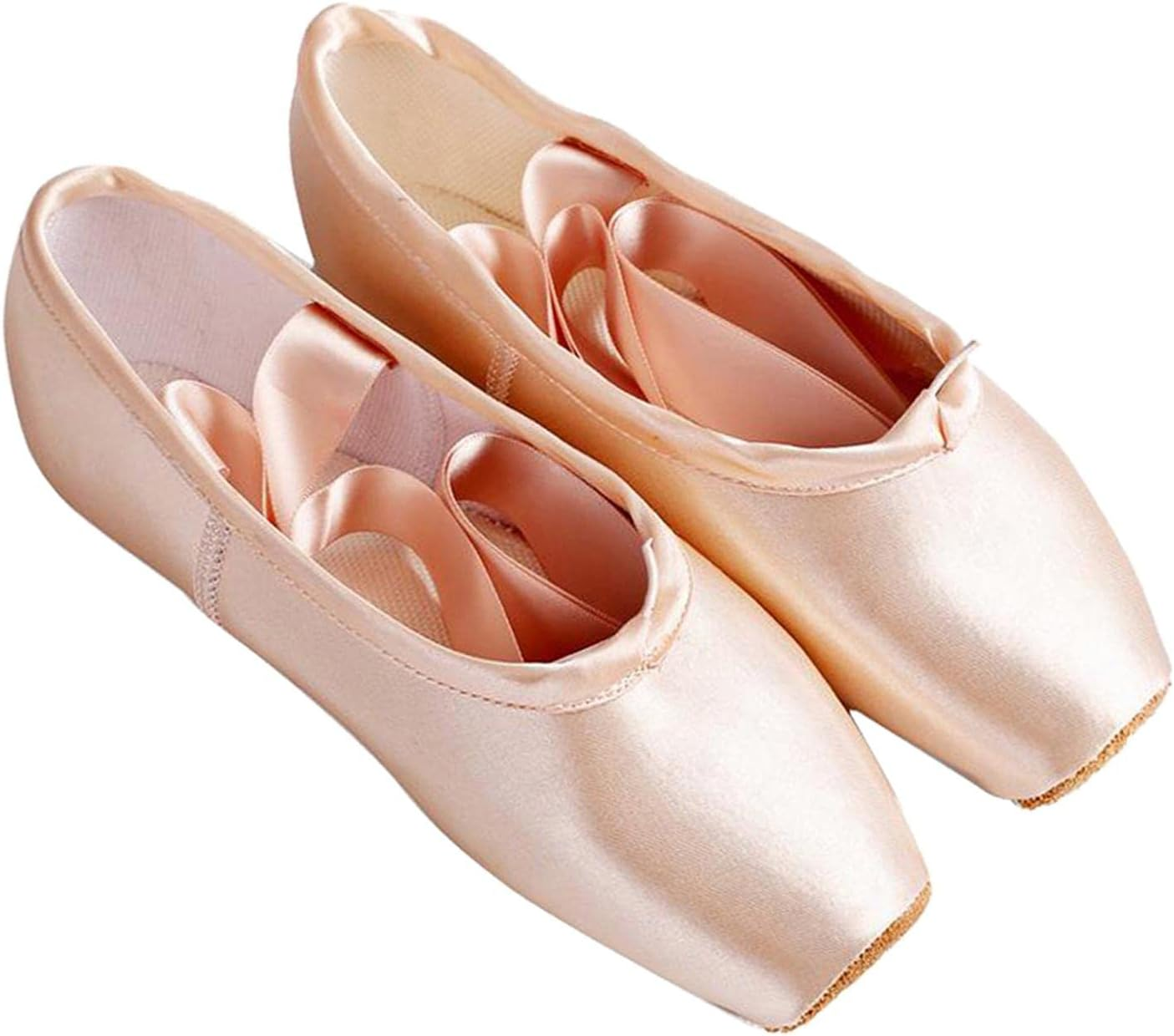 Ballet Pointe Footwear for Women and Girls in Pink with Pre-Attached Ribbons image number 6