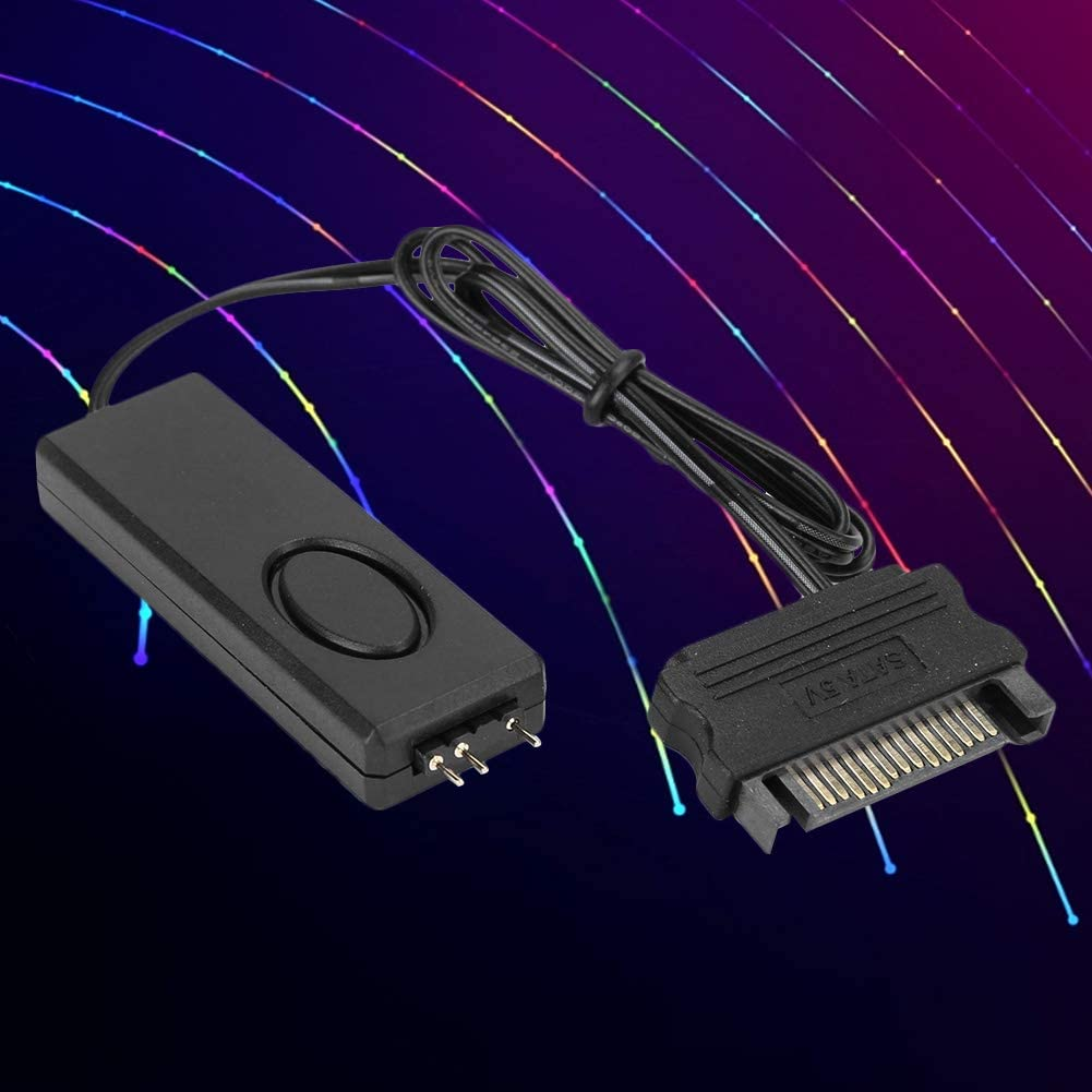 Fan Controller Pc,Argb Controller, RGB Controller,Rf Remote Control,Light Controller PC Accessories 5V Symphony ARGB Black Sata Pin(Black) image number 0