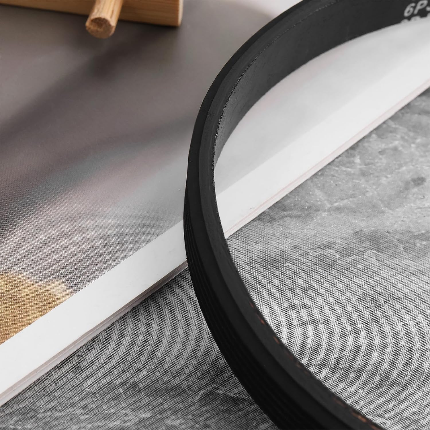 Emagtech 1Pc 6PJ348 Lawn Mower Rubber Drive Belt Electric Planer Synchronous Belt Circumference 348Mm Width 14Mm Suitable for Most Lawn Mowers image number 6