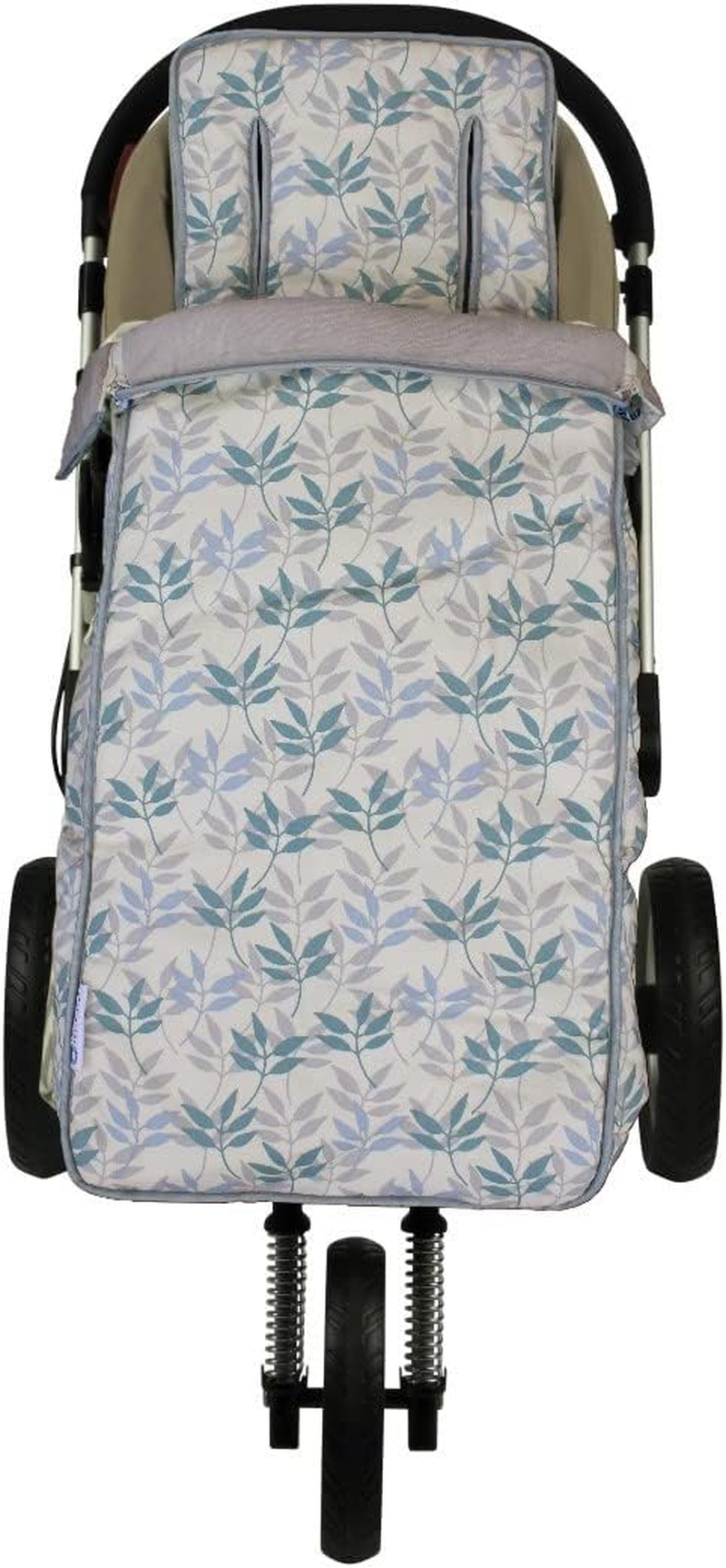 Keep Me Cosy&trade; Footmuff and Pram Liner 2 in 1 Set Toddler Size - Pastel Leaf image number 2