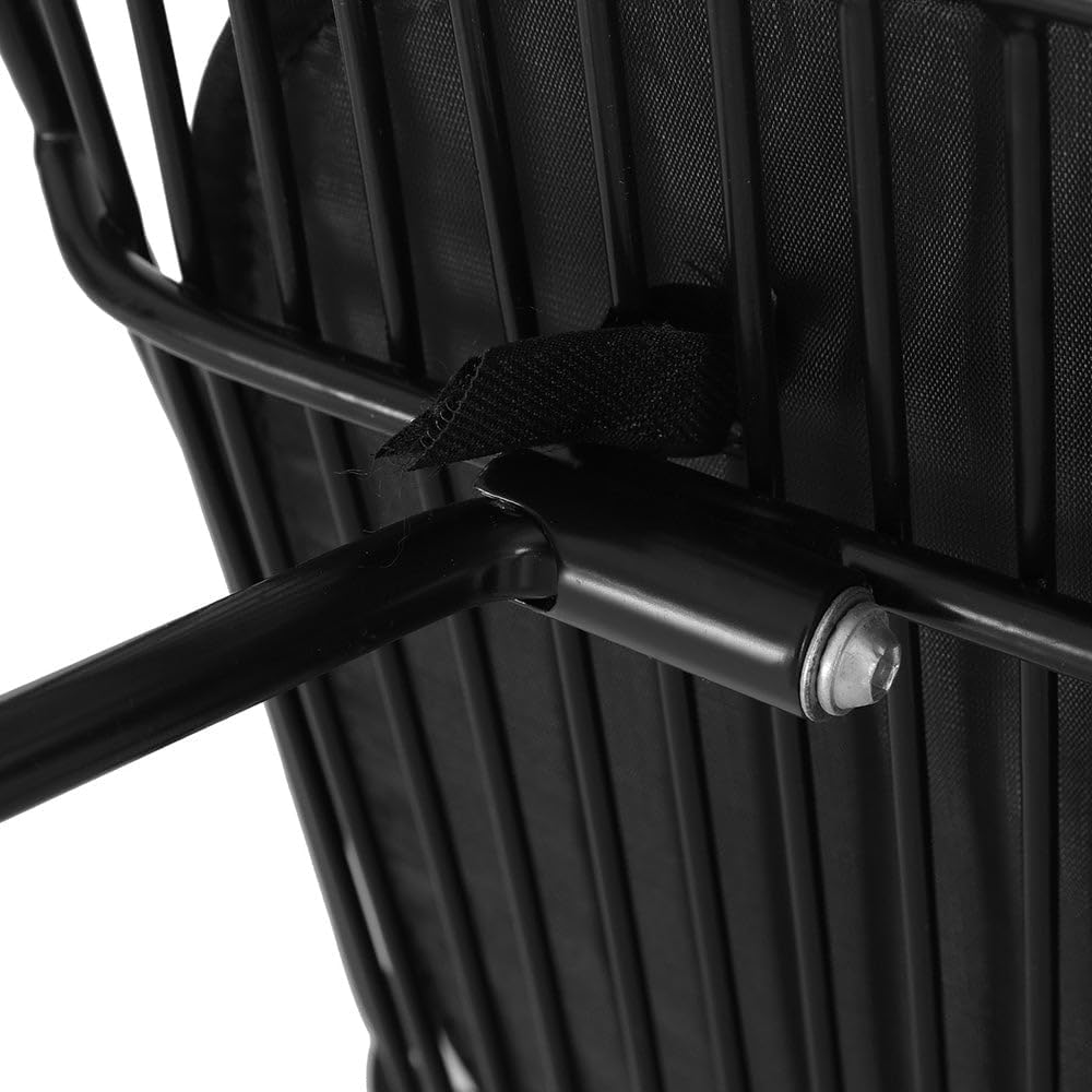 Gardeon Set of 2 Outdoor Dining Chairs, Steel Frame Patio Deck Chair Lounge Garden Furniture Seating Backyard Indoor, Water-Resistant All Weather with Ventilated Backrest Black image number 3