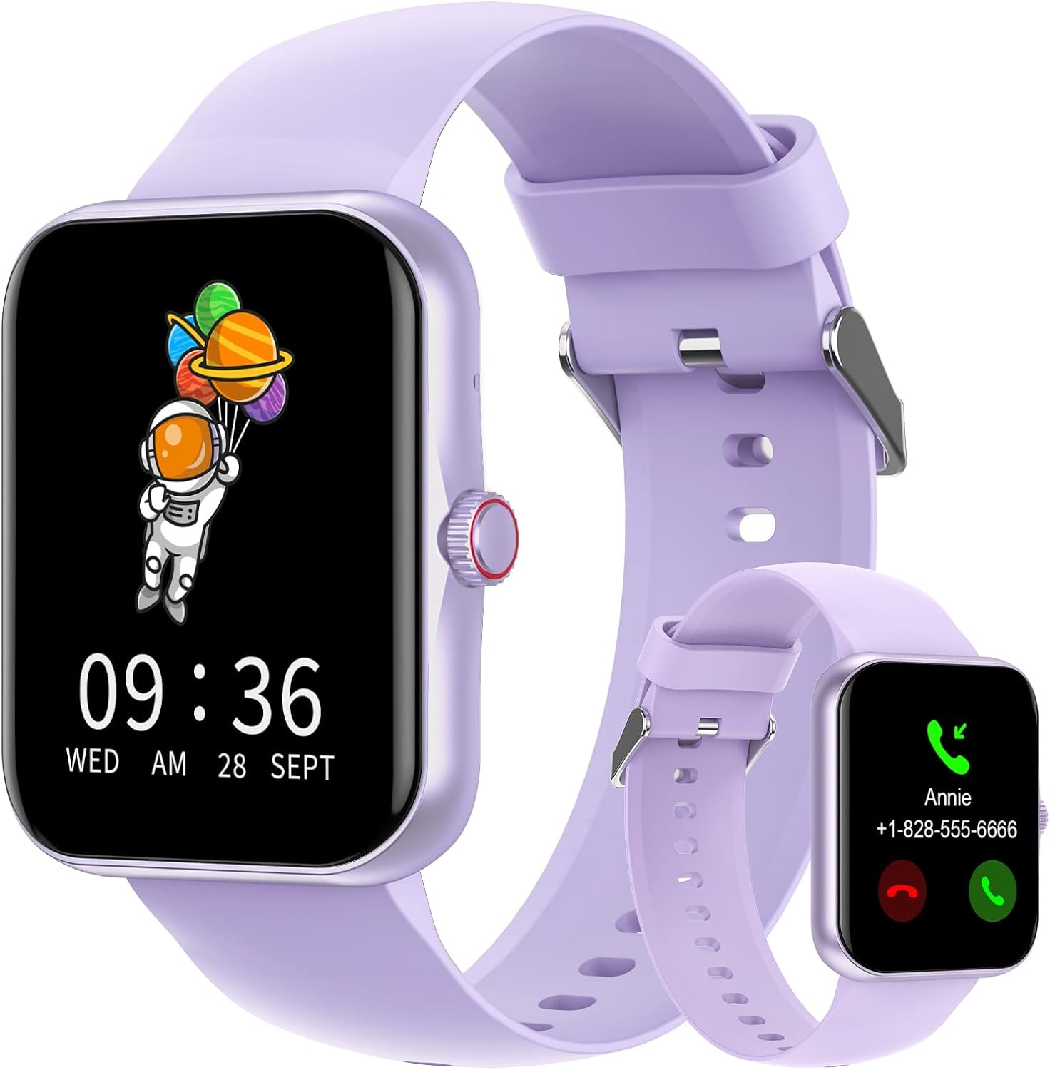 Smart Fitness Tracker Watch for Childrens, Kids Cute Sport Smartwatch with Heart Rate Blood Oxygen 37 Exercise Modes Step Counter Phone Calls Siri Recall App Notifications Music Calculator Alarms image number 3